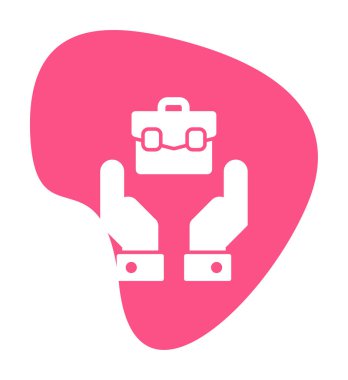 evrak çantası web basit simge illüstrasyonu