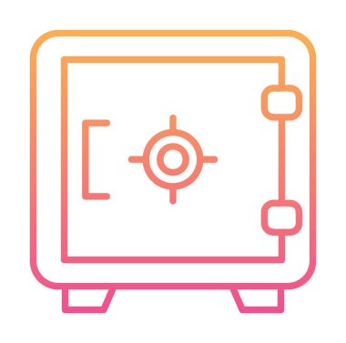 Güvenli simge, loker işareti, vektör illüstrasyonu