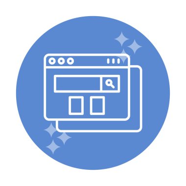 tarayıcı web sayfası simgesi, vektör illüstrasyonu