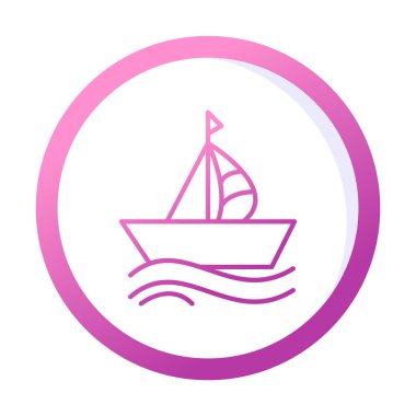 tekne ikonu vektör çizimi tasarımı 