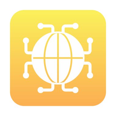 Digtal Dünya web simgesi vektör çizimi