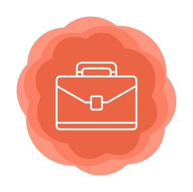 Evrak çantası vektör düz simgesi. İş durumu simgesi, bavul emojisi, vektör illüstrasyonu