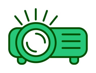 Projektör simgesi basit illüstrasyon vektörü