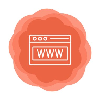 Web tarayıcı simgesi, vektör çizim