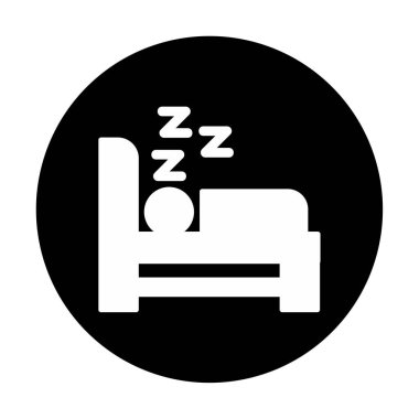 uyku yatağı ikonu vektör illüstrasyonu