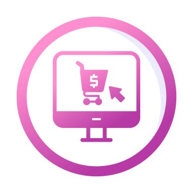 Projeniz için çevrimiçi alışveriş simgesi