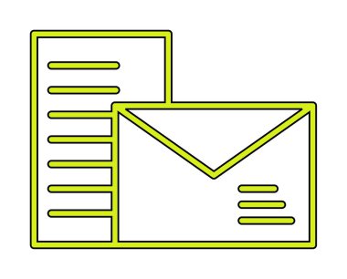 posta simgesi, vektör illüstrasyonu   