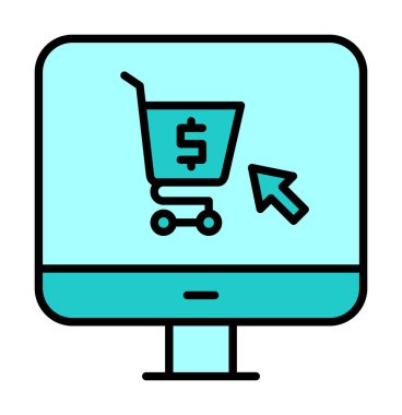 Projeniz için çevrimiçi alışveriş simgesi