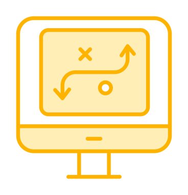 iş stratejisi simgesi, vektör illüstrasyonu basit tasarım