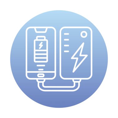 pil simgesi. renk çizgisi çizimi 