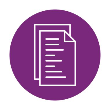 belge simgesi, vektör illüstrasyonu basit tasarım