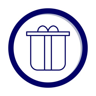 hediye kutusu simgesi, vektör illüstrasyonu basit tasarım