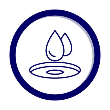 su damlası ağ simgesi, vektör illüstrasyonu 