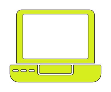 dizüstü bilgisayar simgesi, vektör illüstrasyonu basit tasarım 