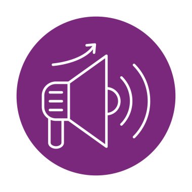 Basit Pazarlama Incerase simgesi, vektör illüstrasyonu