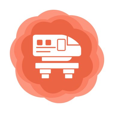 Monoray yaratıcı ikonu. Işınlama simgeleri koleksiyonu. İzole edilmiş Raylı İşareti 