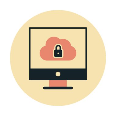 Veri Güvenliği simgesi vektör illüstrasyonu