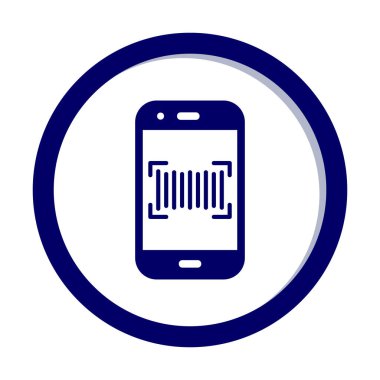 telefon tarama simgesi vektör çizimi