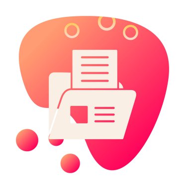 klasör web simgesi, vektör çizim 