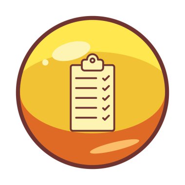 Kontrol listesi vektör simgesi modern basit vektör illüstrasyonu