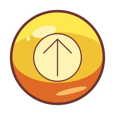 Yukarı ok simgesi, vektör illüstrasyonu, arayüz için düz tasarım 