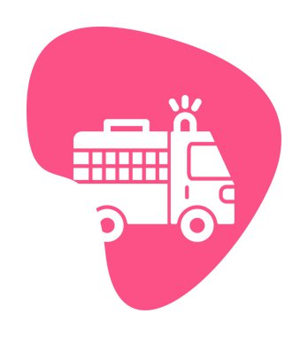 Van düz vektör simgesi