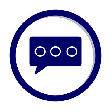 Basit sohbet simgesi, konuşma balonu, vektör illüstrasyonu