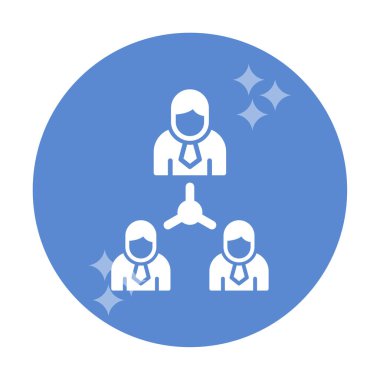 Basit düz yönetim simgesi vektör illüstrasyonu  