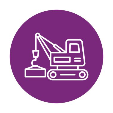 Yapı vinç simgesi, vektör illüstrasyon tasarımı