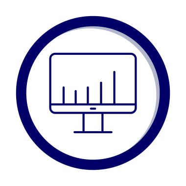 Basit Ekran simgesi, vektör illüstrasyonu