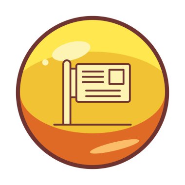 Reklam panosu. Web simgesi basit illüstrasyon