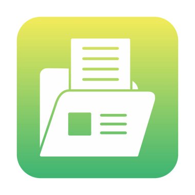 klasör web simgesi, vektör çizim 