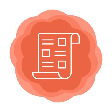 belge simgesi, vektör illüstrasyonu basit tasarım