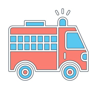 Van düz vektör simgesi