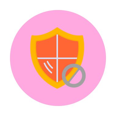 Blok vektör simgesi ile korunan kalkan