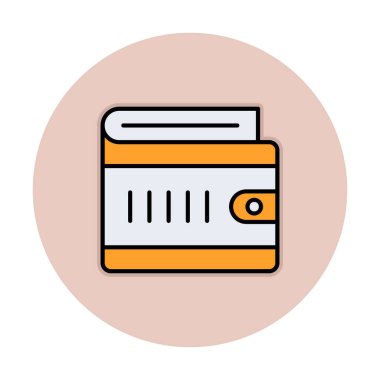 cüzdan vektör simgesi basit illüstrasyon