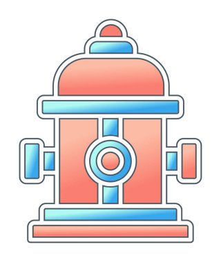 Modern yangın musluğu simgesinin vektör illüstrasyonu 