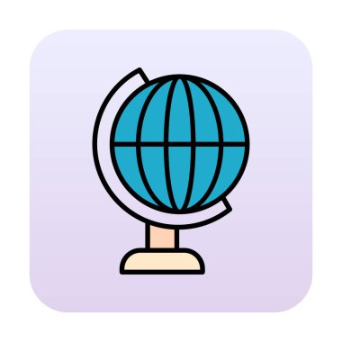 Dünya küresel ikon vektör illüstrasyonuName                