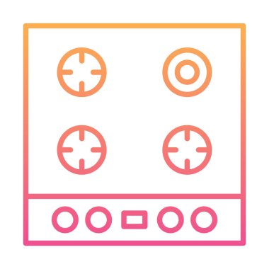 Hob vektör simgesi, basit biçim 