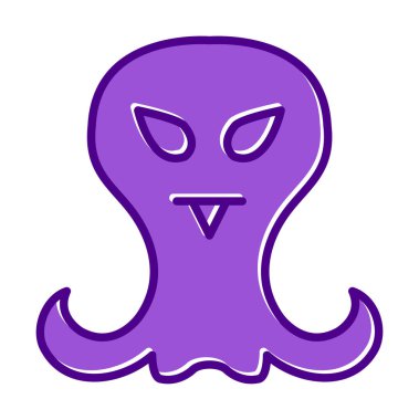 Sevimli uzaylı karakter Vektör illüstrasyonu