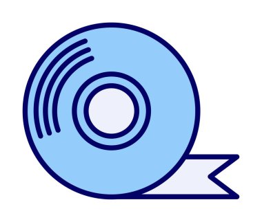 Yapışkan bant vektör düz simge tasarımı 