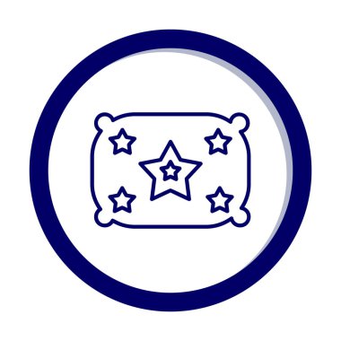 yastık simgesi, vektör illüstrasyonu basit tasarım