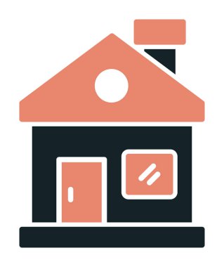 Ev. Web simgesi basit illüstrasyon