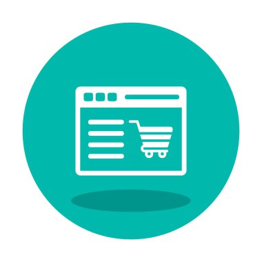 Alışveriş sitesi simgesinin vektör illüstrasyonu