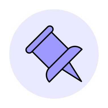 İğne simgesine bas. vektör illüstrasyonu