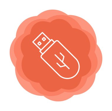 Web için usb flash simgesi.