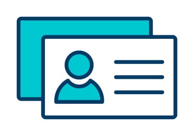 İş Kartları arka planda basit web simgesi. 