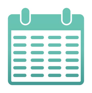 Takvim düzlüğü simgesi, vektör illüstrasyonu 