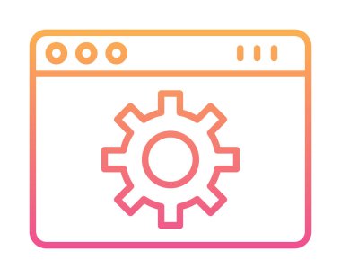 Web Sayfa Ayarları. simge basit illüstrasyon