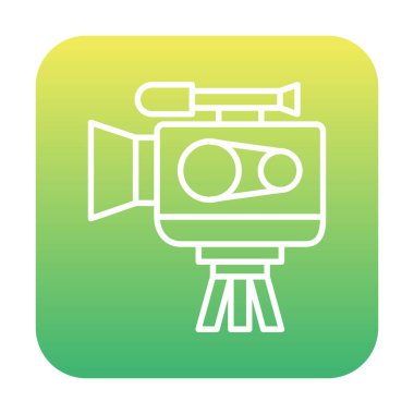 Video kamera. Web simgesi basit illüstrasyon 